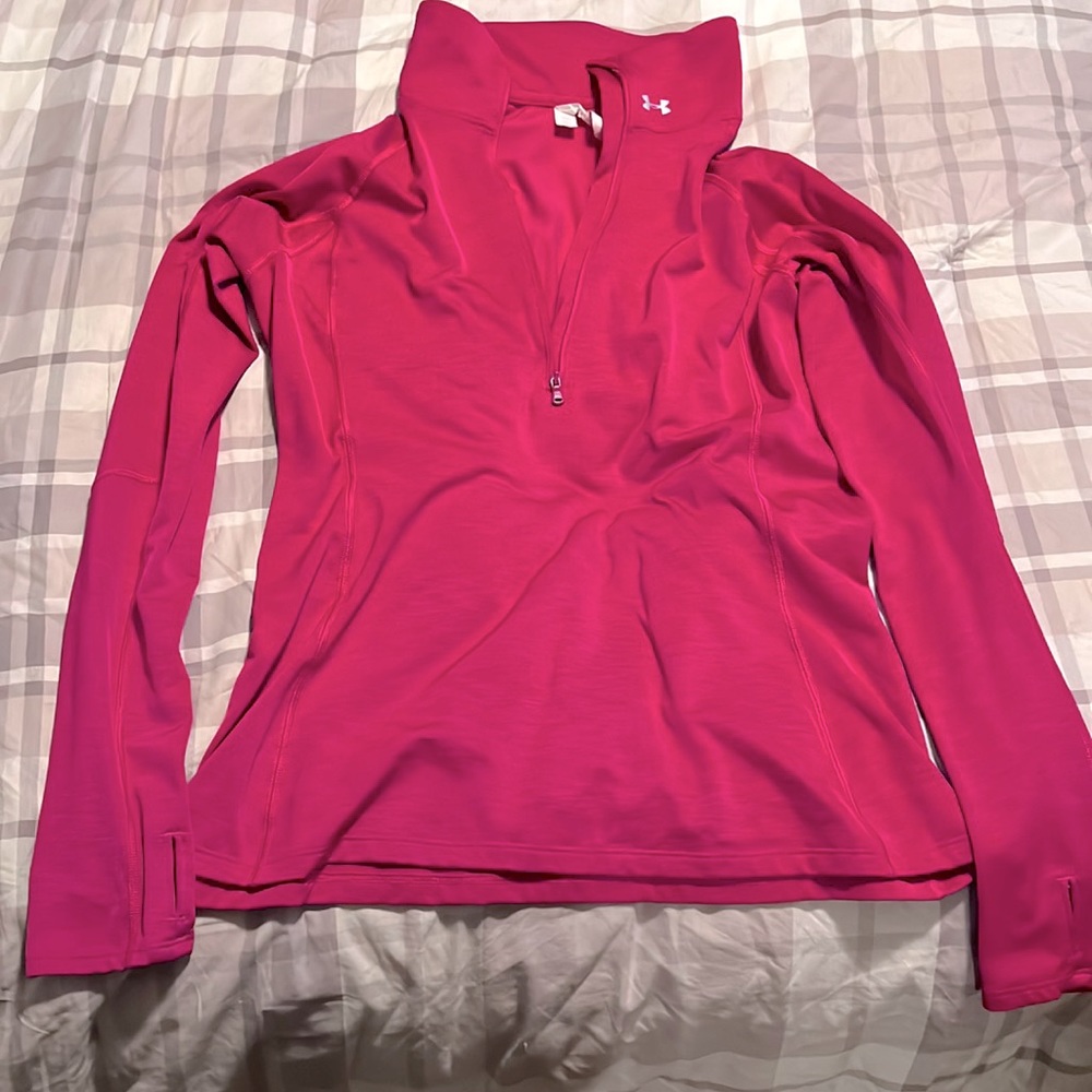 under armour fitted coldgear long sleeve half zip